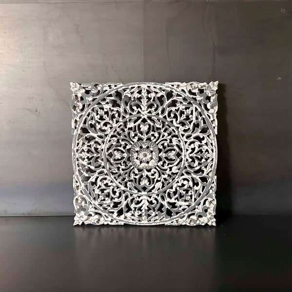 PANEL CUADRADO BEIGE FLOR.    BOEVE065
