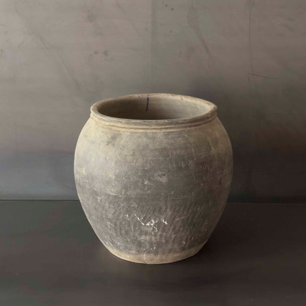 OLLA GRIS TERRACOTA GDE.  BOJUY096