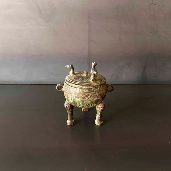 BOWL DE BRONCE CON CABALLOS.   BOMER100A