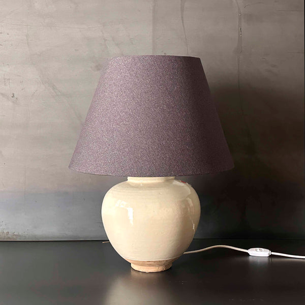 LAMPARA CERAMICA CREMA.  BOSIN005L