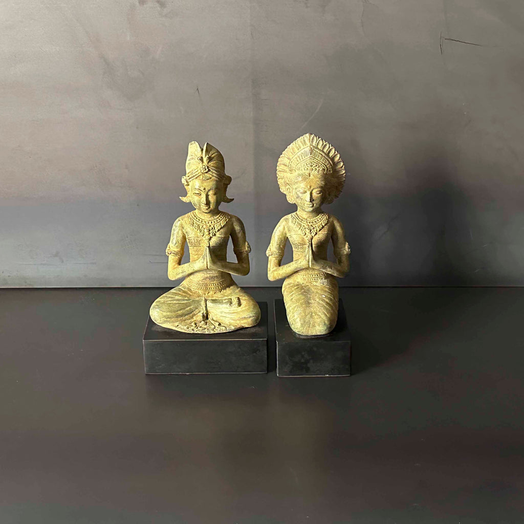 PAREJA ESTATUA BRONCE CAFE.   INGOL022