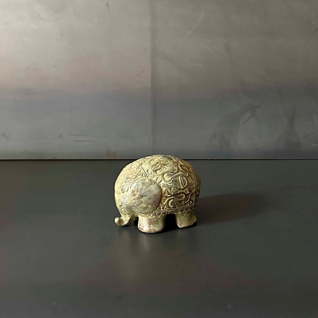 ELEFANTE VERDE BRONCE. INGOL027V