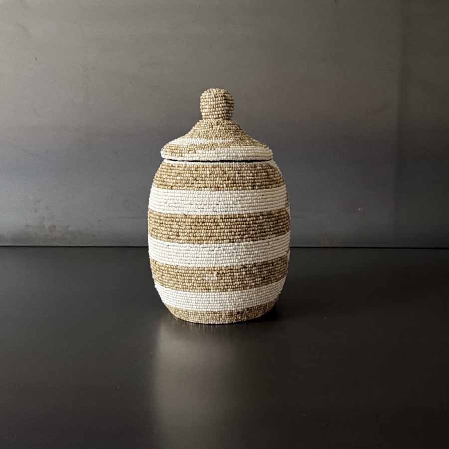 BOWL CON TAPA BLANCO Y BEIGE CH.  INSAG074C