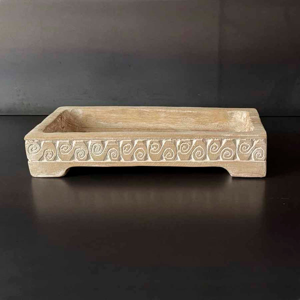 CHAROLA RECTANGULAR BLANCA.   INLEK035