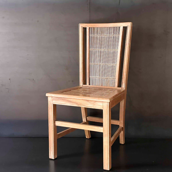SILLA  TECA Y BAMBÚ.  INMAR004