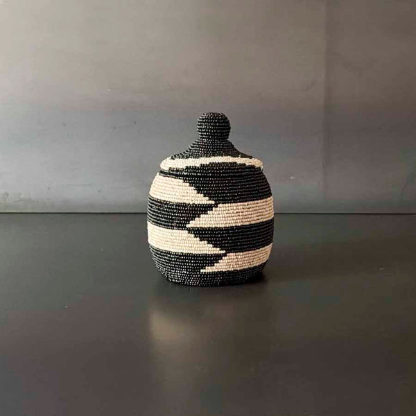 BOWL CON TAPA NEGRO Y BEIGE CH.  INSAG073C