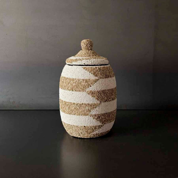BOWL CON TAPA BLANCO Y BEIGE GDE.  INSAG074A