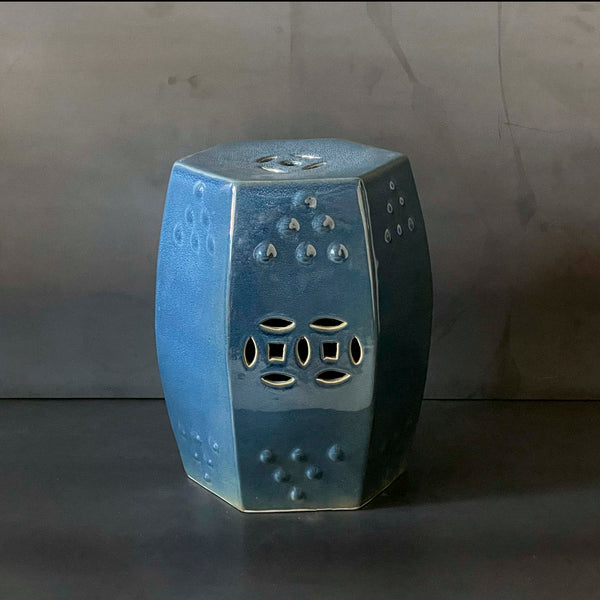 MESA CERAMICA AZUL.  BOBOT017