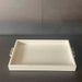 CHAROLA RECTANGULAR BLANCA CHICA.  BOEVE026B